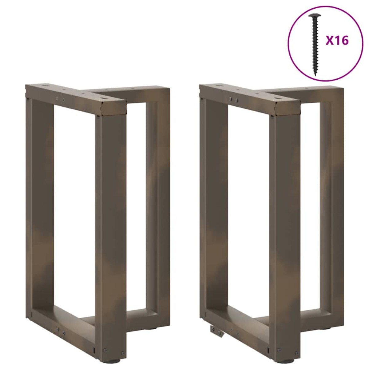 vidaXL Πόδια Τραπεζαρίας σε Σχήμα Τ, 2 τεμ. Μαύρο 60x35x(72-73) εκ. Ατσάλι