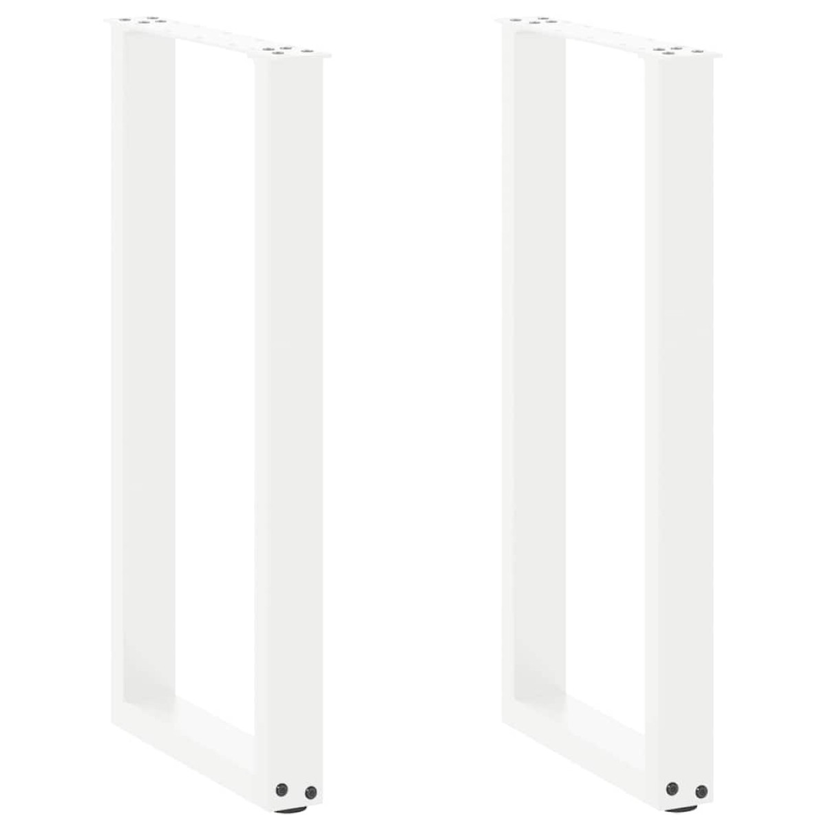 vidaXL Πόδια Κονσόλας σε Σχήμα U 2 τεμ. Λευκά 38x(72-73) εκ. Ατσάλι
