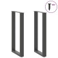 vidaXL Πόδια Κονσόλας 2 τεμ. σε σχήμα U, Ανθρακί 38x(72-73) εκ. από Ατσάλι