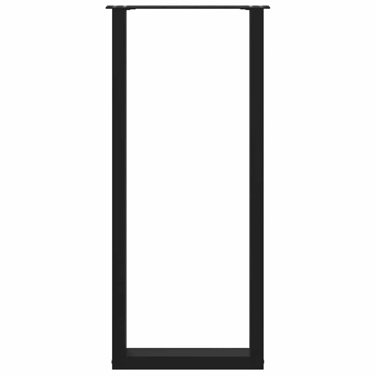 vidaXL Πόδια Τραπεζιού Μπαρ σε Σχήμα U 2 τεμ. Μαύρο 50x(110-111) εκ. Ατσάλι