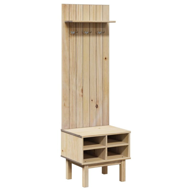 vidaXL Έπιπλο χωλ OTTA 50x40x160 εκ. Μασίφ Ξύλο Πεύκου