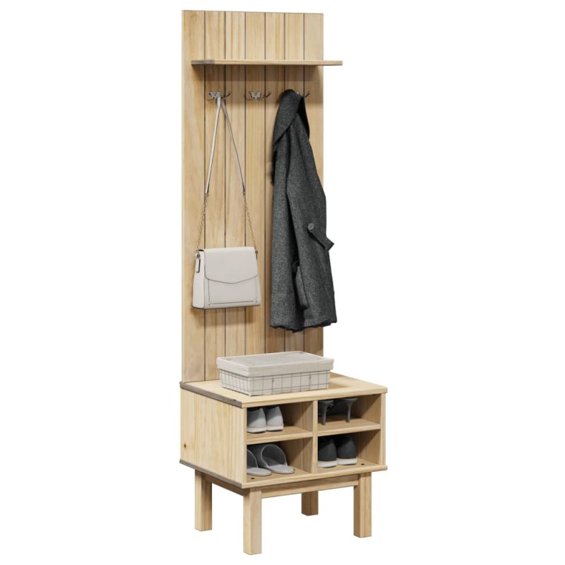 vidaXL Έπιπλο χωλ OTTA 50x40x160 εκ. Μασίφ Ξύλο Πεύκου