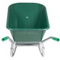 vidaXL Καροτσάκι πράσινο 90 L 150 kg από γαλβανισμένο χάλυβα πλαστικό