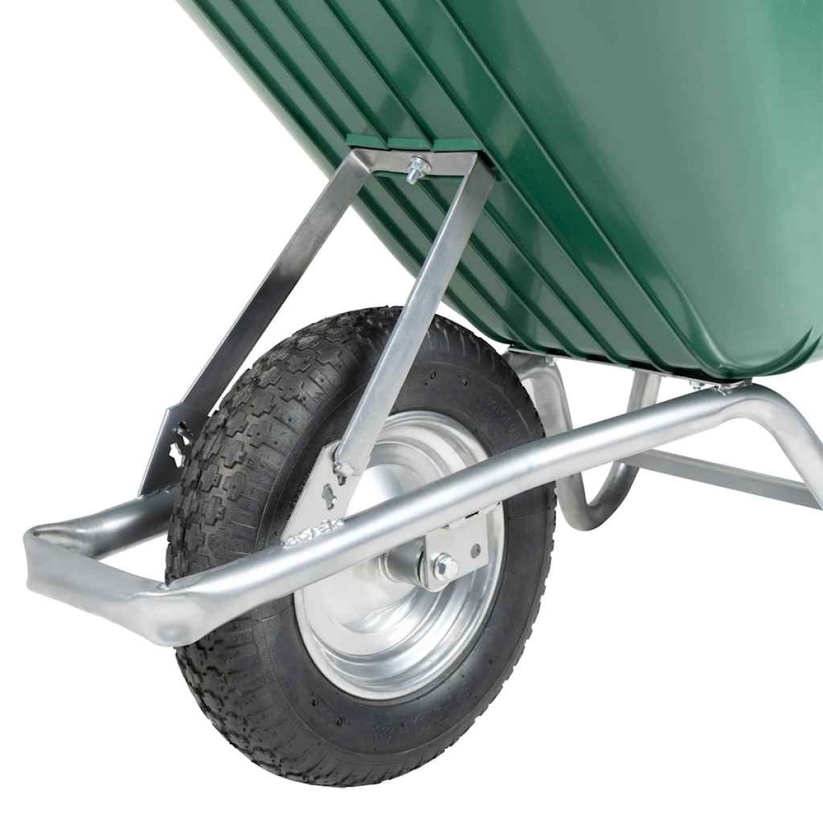 vidaXL Καροτσάκι πράσινο 90 L 150 kg από γαλβανισμένο χάλυβα πλαστικό