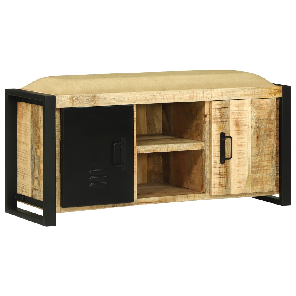 vidaXL Παγκάκι ντουλάπα 100x35x50 cm Χοντρό ξύλο μάνγκο