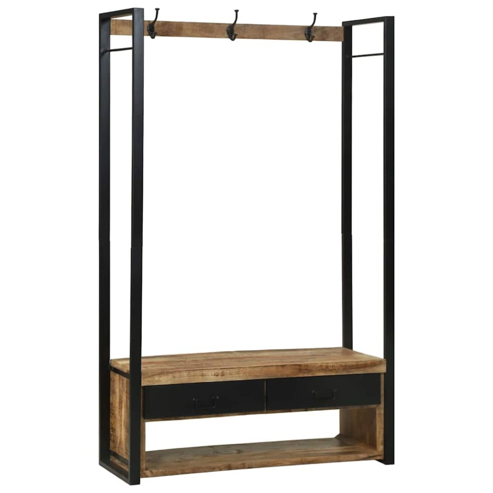 vidaXL Κρεμάστρα Ρούχων Καφέ 110 x 40 x 185 εκ Μασίφ ξύλο μάνγκο