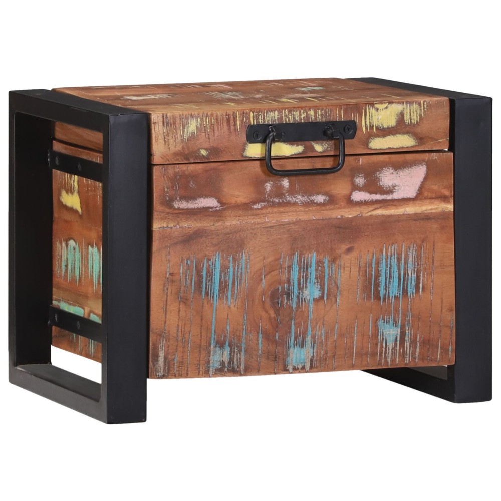 vidaXL Κουτιά Αποθήκευσης 40x30x30cm Ξύλο Ανακυκλωμένο και Μέταλλο