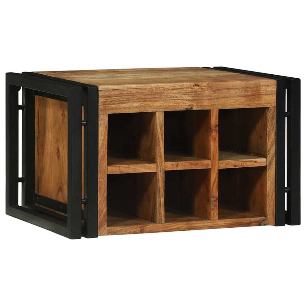 vidaXL Ράφι Κρασιού 46x35x27.5 cm Μασίφ Ξύλο Ακακίας
