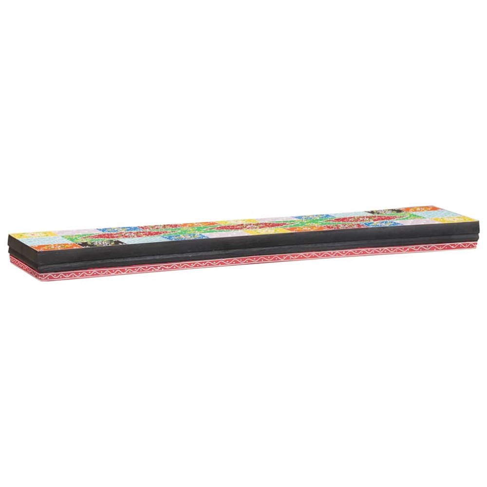 vidaXL Ράφια τοίχου 2 pcs Πολύχρωμο 100 x 20 x 6 cm Μασίφ ξύλο μάνγκο