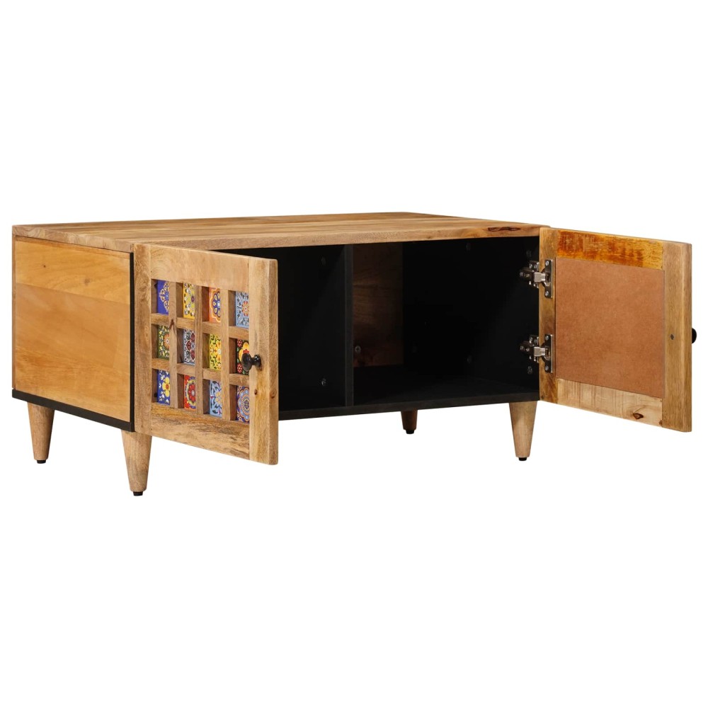 vidaXL Τραπεζάκι σαλονιού Φυσικό 80 x 50 x 40 cm Στερεό ξύλο μάνγκο