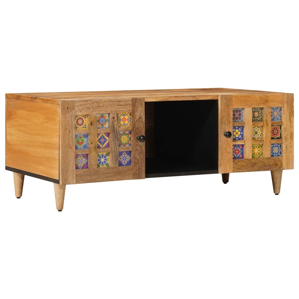 vidaXL Τραπεζάκι σαλονιού Φυσικό 100 x 54 x 40 εκ Στερεό ξύλο μάνγκο