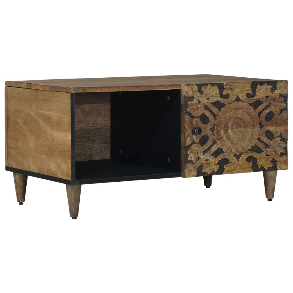 vidaXL Τραπεζάκι σαλονιού Καφέ 80 x 50 x 40 cm Στερεό ξύλο μάνγκο