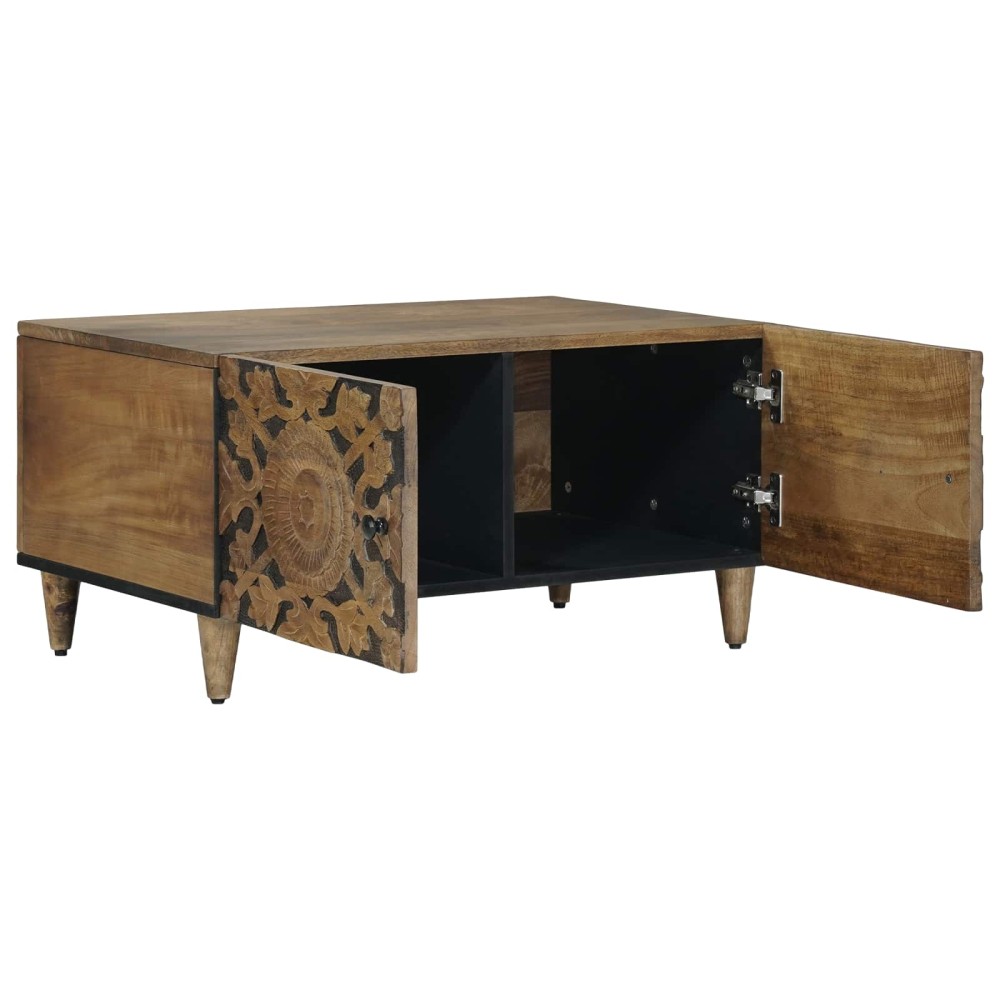 vidaXL Τραπεζάκι σαλονιού Καφέ 80 x 50 x 40 cm Στερεό ξύλο μάνγκο