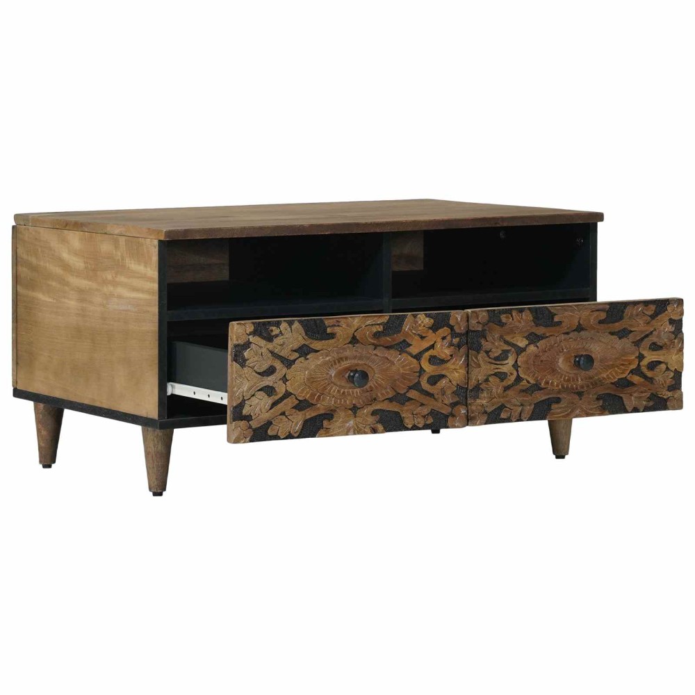 vidaXL Τραπεζάκι σαλονιού Καφέ 80 x 54 x 40 εκ Στερεό ξύλο μάνγκο