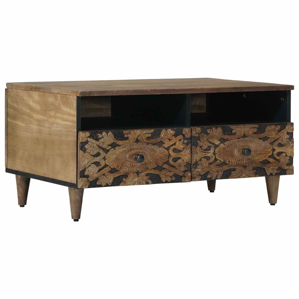 vidaXL Τραπεζάκι σαλονιού Καφέ 80 x 54 x 40 εκ Στερεό ξύλο μάνγκο