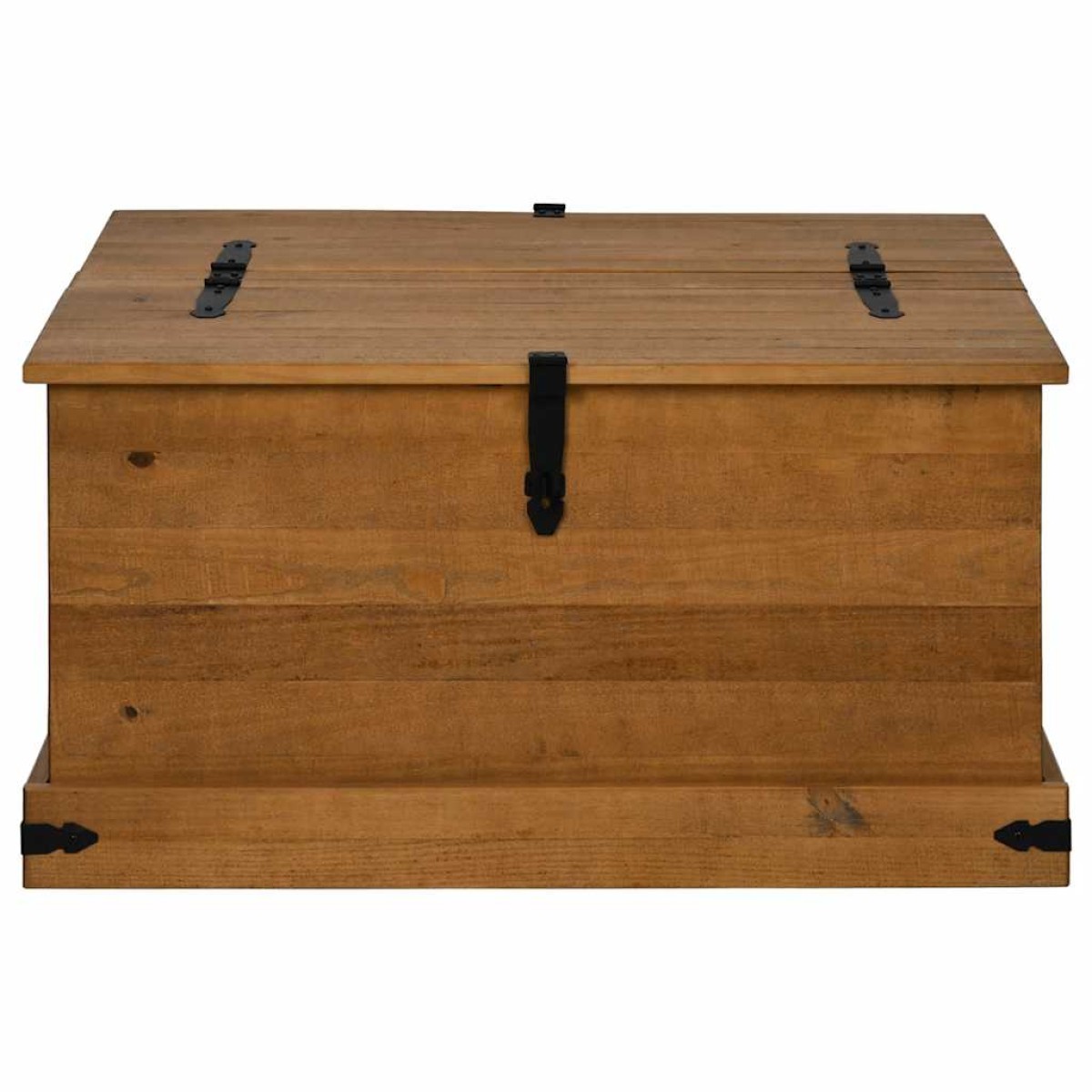 vidaXL Σεντούκι αποθήκευσης HALDEN 91x91x47 cm Ξύλο μασίφ πεύκο