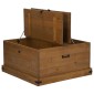 vidaXL Σεντούκι αποθήκευσης HALDEN 91x91x47 cm Ξύλο μασίφ πεύκο