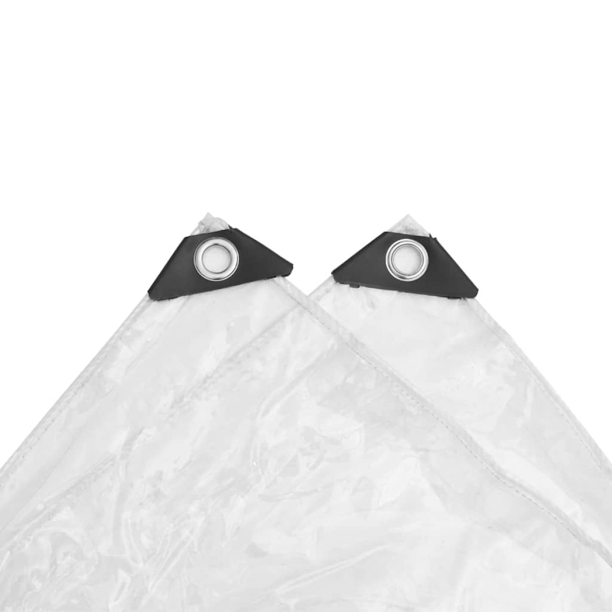 vidaXL Σαφής μουσαμάς με οπές 4x5 m PVC