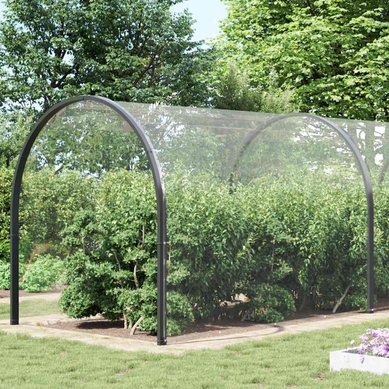 vidaXL Σαφής μουσαμάς με οπές 5x12 m PVC