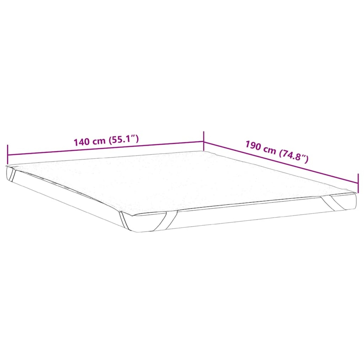 vidaXL Προστατευτικό στρώματος Λευκό 140x190 εκ. Αδιάβροχο