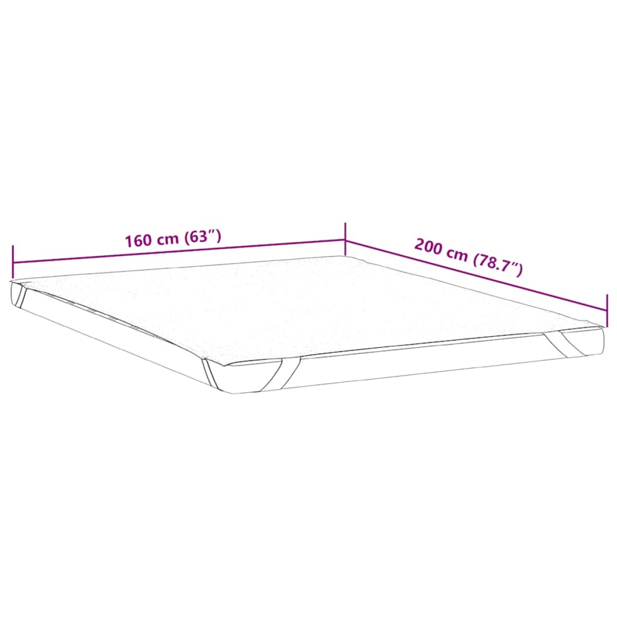 vidaXL Προστατευτικό στρώματος Λευκό 160x200 εκ. Αδιάβροχο
