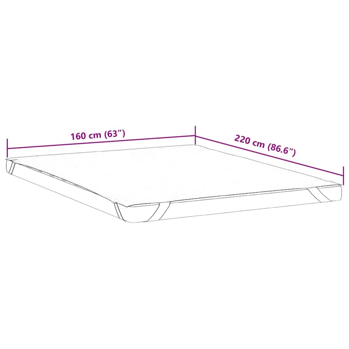 vidaXL Προστατευτικό στρώματος Λευκό 160x220 εκ. Αδιάβροχο