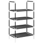 vidaXL Ράφι παπουτσιών 4 επιπέδων μαύρο 44x28x77 cm μη υφασμένο ύφασμα