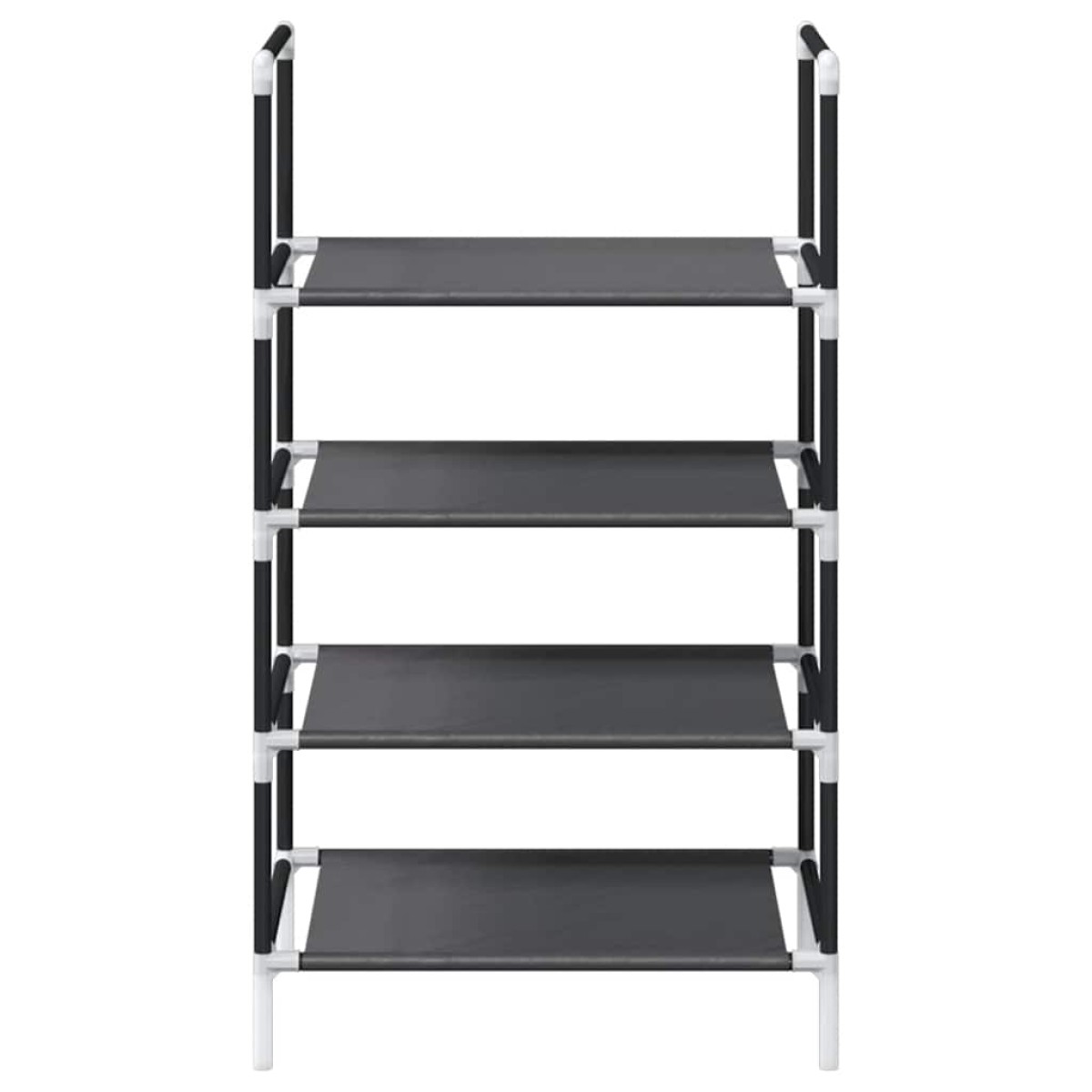 vidaXL Ράφι παπουτσιών 4 επιπέδων μαύρο 44x28x77 cm μη υφασμένο ύφασμα