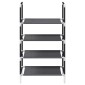 vidaXL Ράφι παπουτσιών 4 επιπέδων μαύρο 44x28x77 cm μη υφασμένο ύφασμα