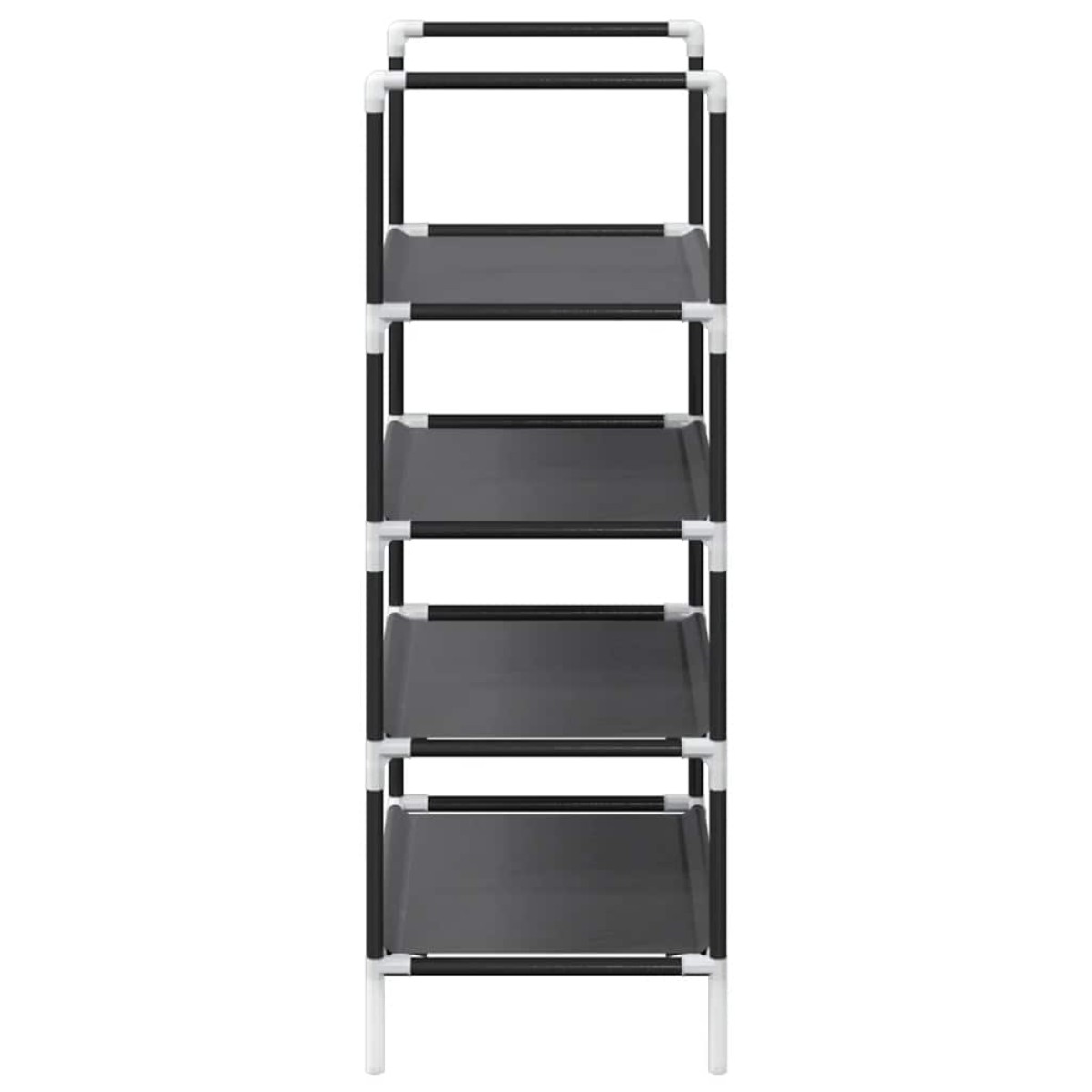 vidaXL Ράφι παπουτσιών 4 επιπέδων μαύρο 44x28x77 cm μη υφασμένο ύφασμα