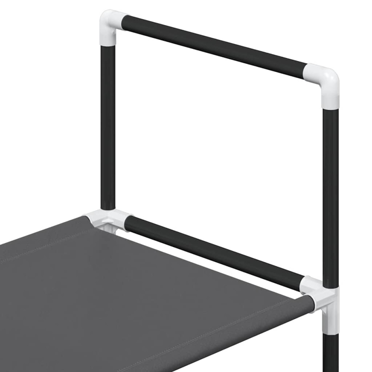 vidaXL Ράφι παπουτσιών 4 επιπέδων μαύρο 44x28x77 cm μη υφασμένο ύφασμα