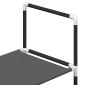 vidaXL Ράφι παπουτσιών 4 επιπέδων μαύρο 44x28x77 cm μη υφασμένο ύφασμα