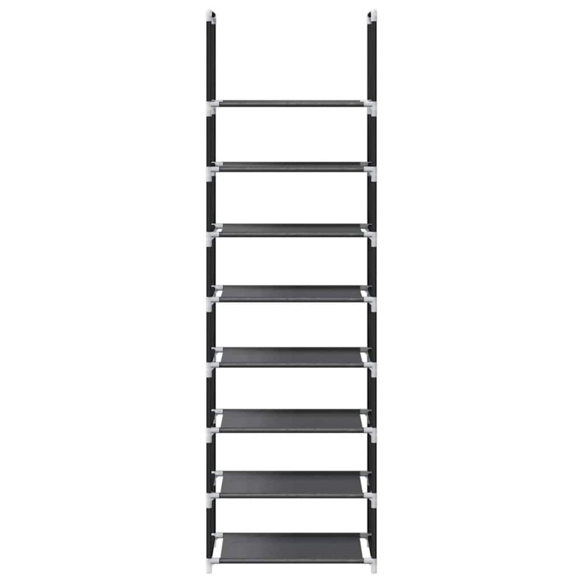 vidaXL Ράφι παπουτσιών 8-βαθμίδων μαύρο 44x28x145cm μη υφασμένο ύφασμα