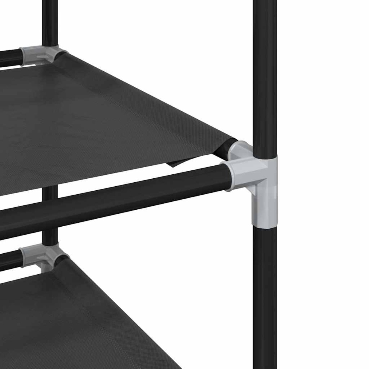 vidaXL Ράφι παπουτσιών 8-βαθμίδων μαύρο 44x28x145cm μη υφασμένο ύφασμα