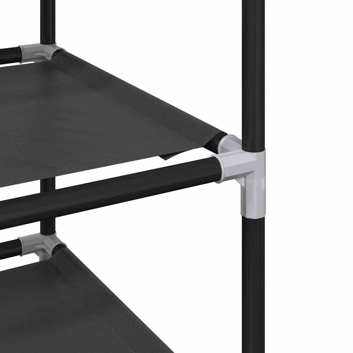 vidaXL Ράφι παπουτσιών 10 επιπέδων μαύρο 44x28x180 cm