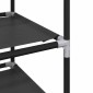 vidaXL Ράφι παπουτσιών 10 επιπέδων μαύρο 44x28x180 cm