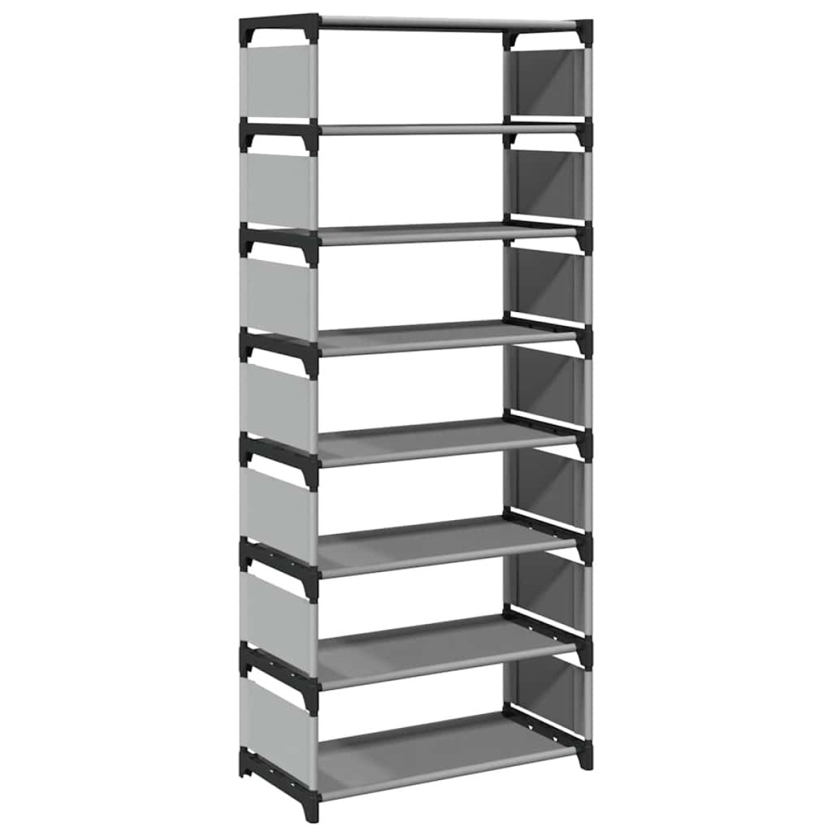 vidaXL Ράφι παπουτσιών 8-βαθμίδων γκρι 54x28x124 cm μη υφασμένο ύφασμα