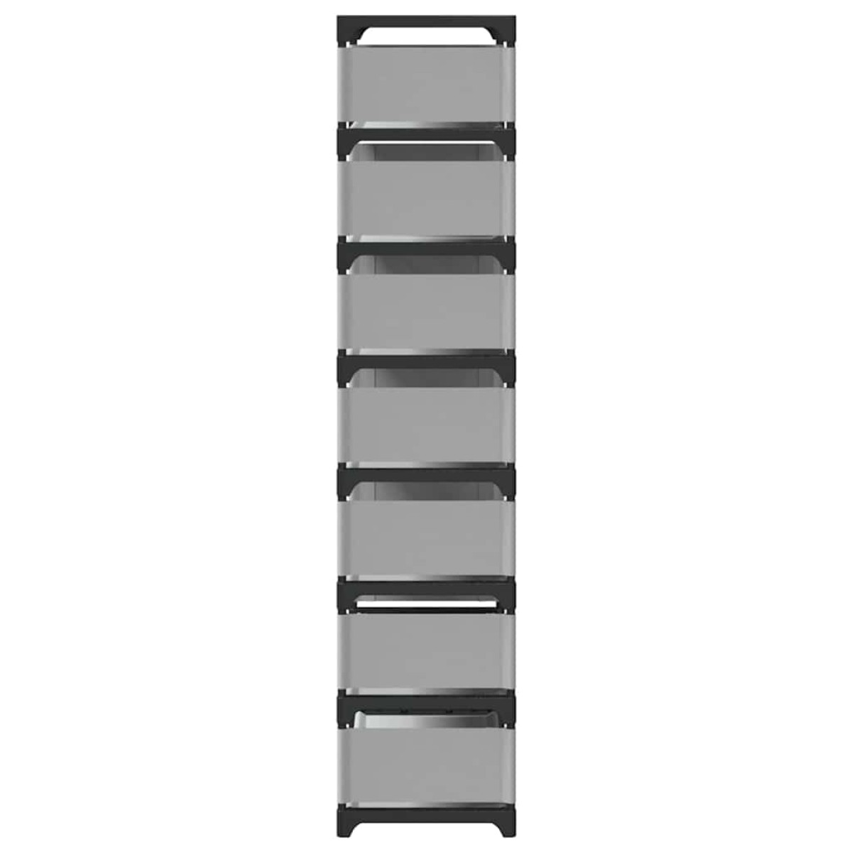 vidaXL Ράφι παπουτσιών 8-βαθμίδων γκρι 54x28x124 cm μη υφασμένο ύφασμα