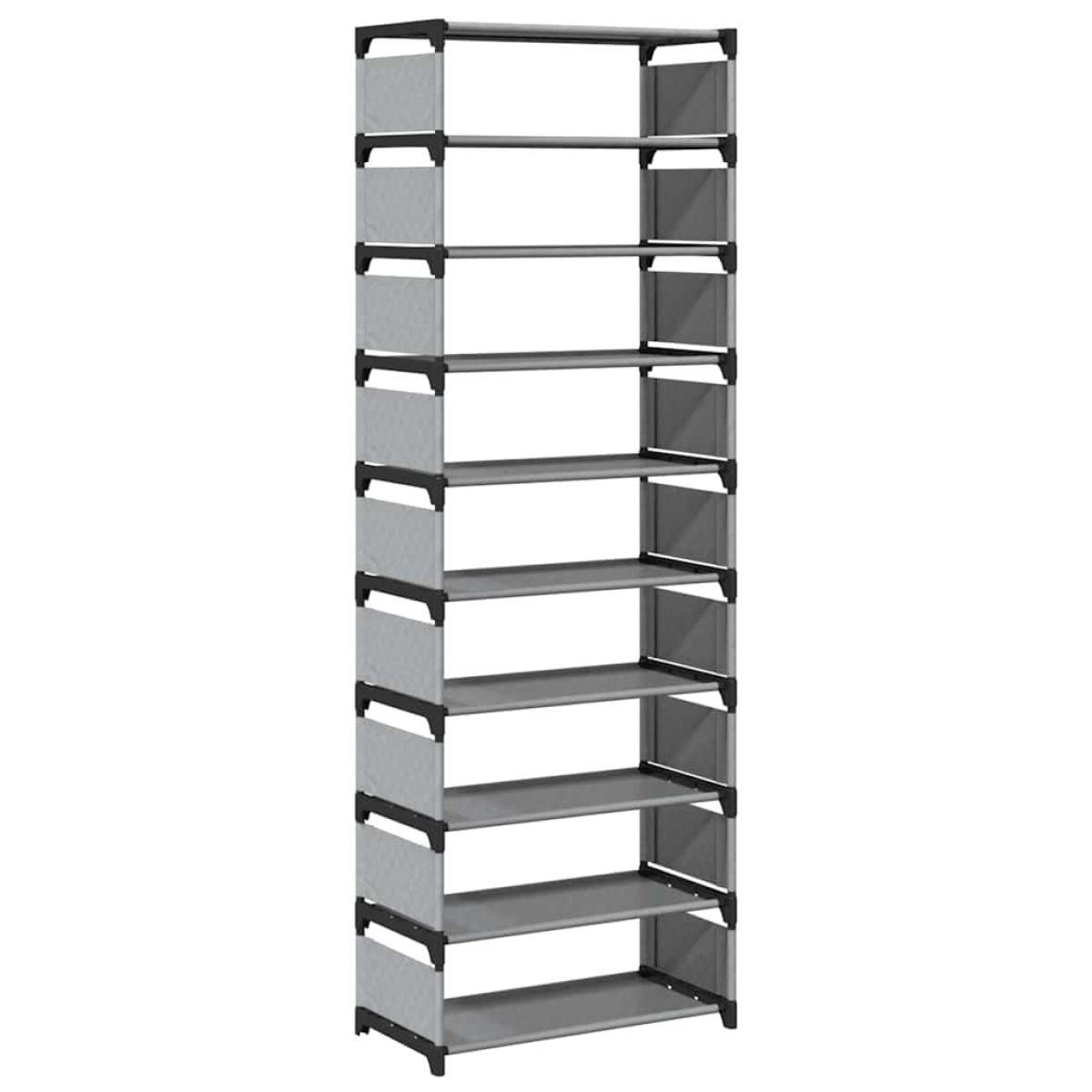 vidaXL Ράφι παπουτσιών 10επιπέδων γκρι 54x28x158 cm μη υφασμένο ύφασμα