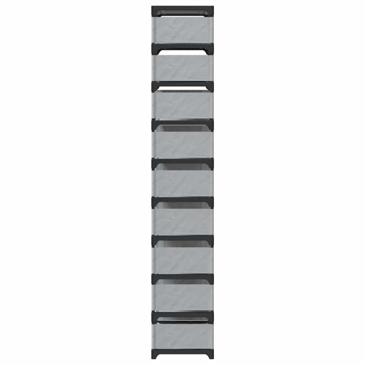 vidaXL Ράφι παπουτσιών 10επιπέδων γκρι 54x28x158 cm μη υφασμένο ύφασμα