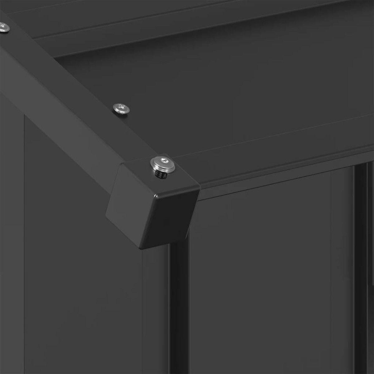 vidaXL Σπιτάκι σκύλου με οροφή 83x130x85 cm Γαλβανισμένος χάλυβας