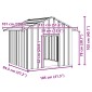 vidaXL Σπιτάκι σκύλου με οροφή 131x101x102 cm Γαλβανισμένος χάλυβας