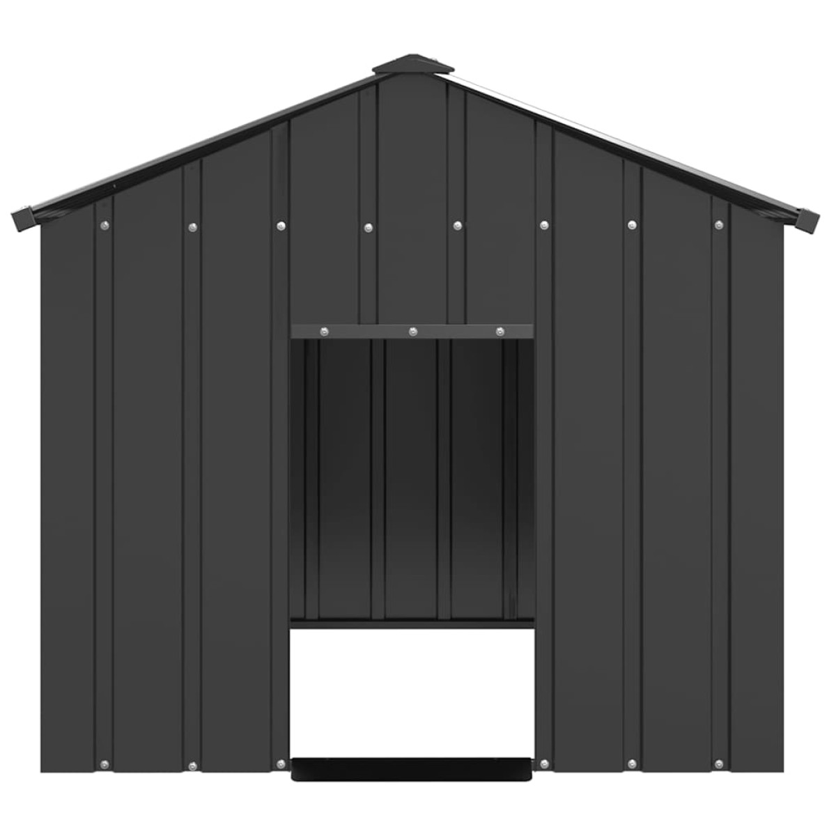 vidaXL Σπιτάκι σκύλου με οροφή 113x153x101 cm Γαλβανισμένος χάλυβας