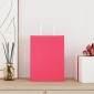 vidaXL Χάρτινες σακούλες 250 τεμάχια με χερούλια Ροζ 21x11x28 εκ.