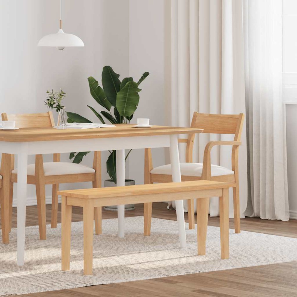 Πάγκος vidaXL 110 cm μασίφ ξύλο καουτσούκ
