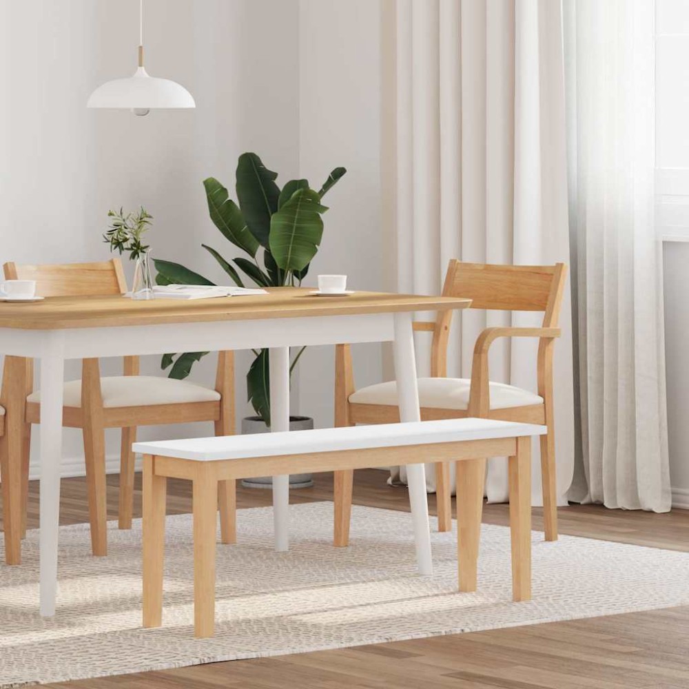 Πάγκος vidaXL 110 cm μασίφ ξύλο καουτσούκ