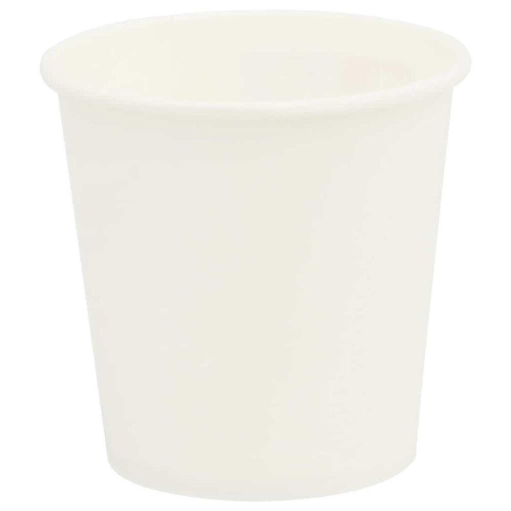 vidaXL Χάρτινα κύπελλα καφέ 1000 τεμάχια 4oz 100ml Λευκό