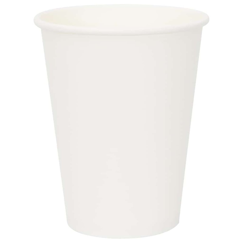 vidaXL Χάρτινα κύπελλα καφέ 1000 τεμάχια 12oz 300ml Λευκό