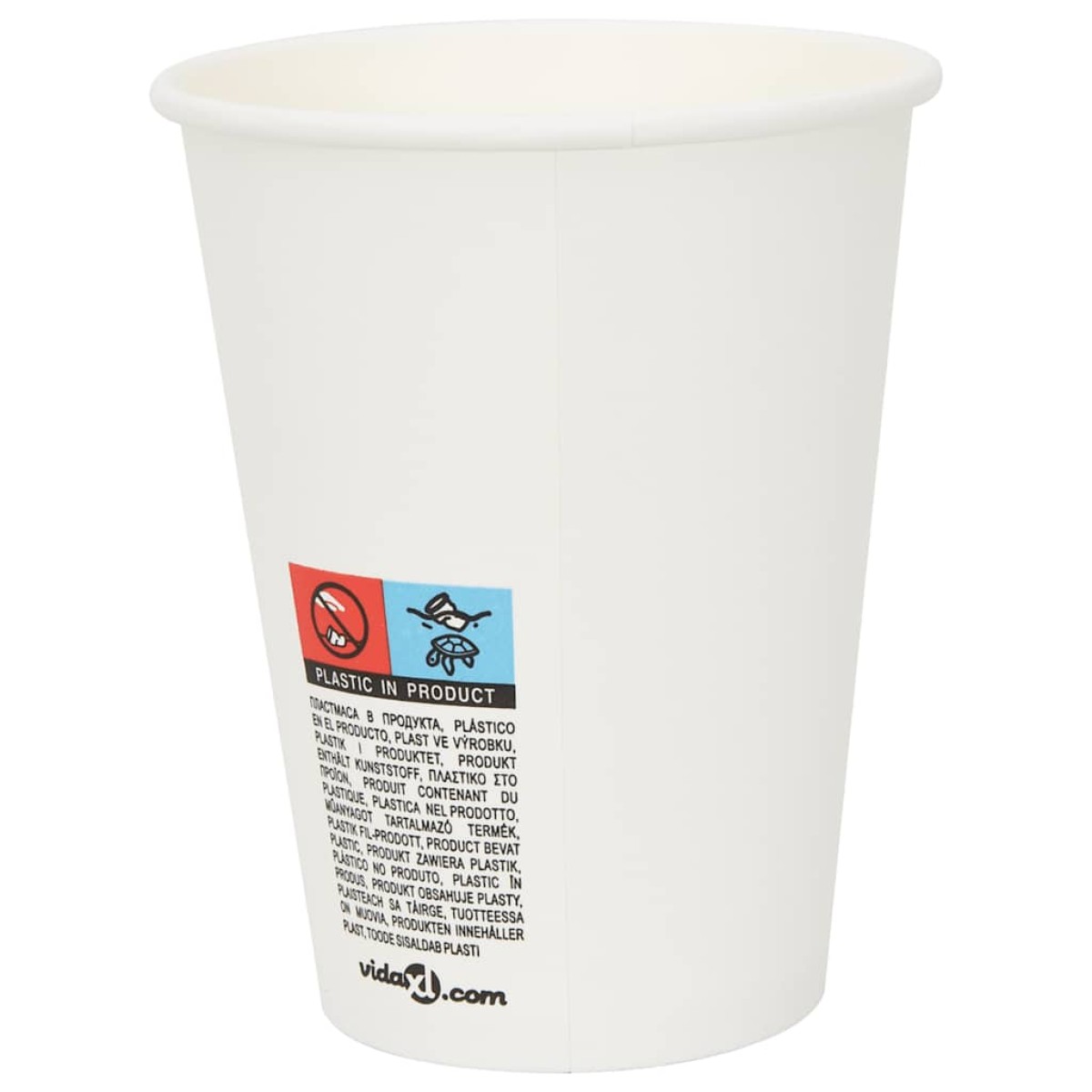 vidaXL Χάρτινα κύπελλα καφέ 1000 τεμάχια 12oz 300ml Λευκό