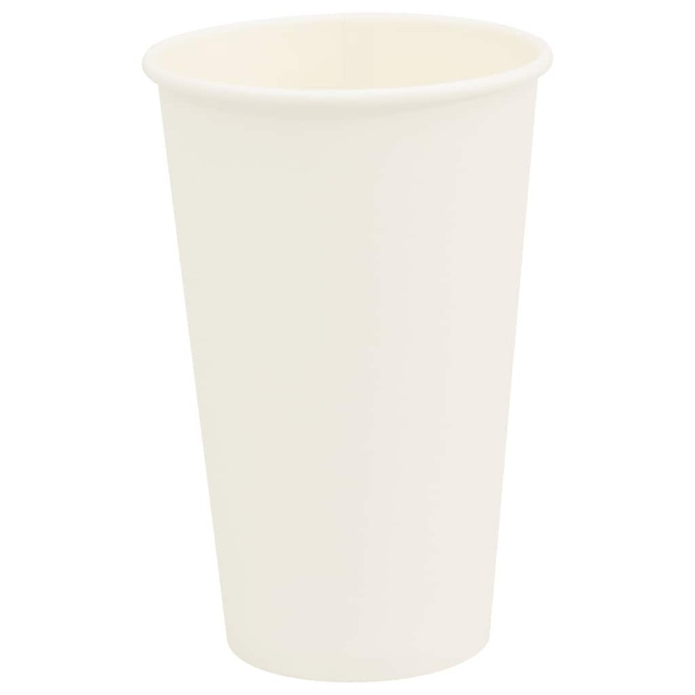 vidaXL Χάρτινα κύπελλα καφέ 1000 τεμάχια 16oz 400ml Λευκό